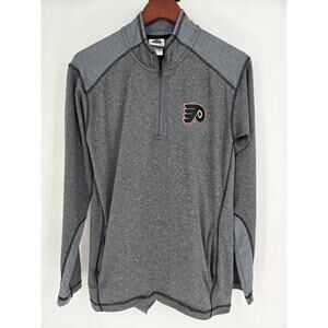 NHL Philadelphia Flyers Gray Quarter Zip Women's M
